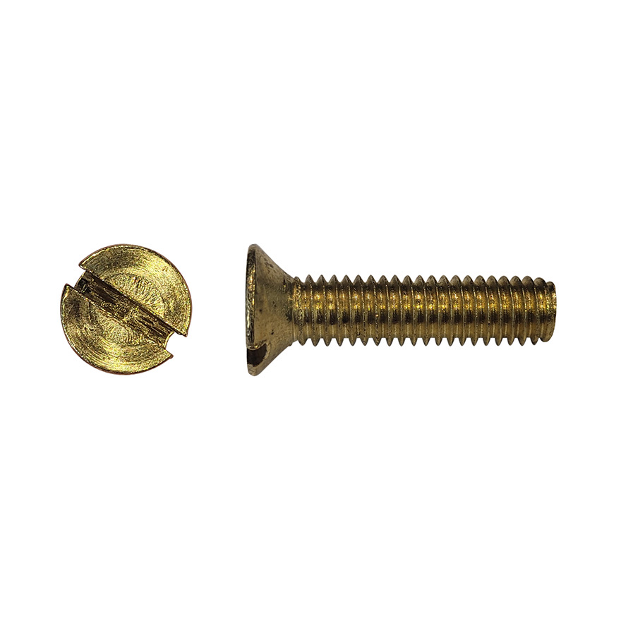 3x30 Csk Slot Brass Machine Screw