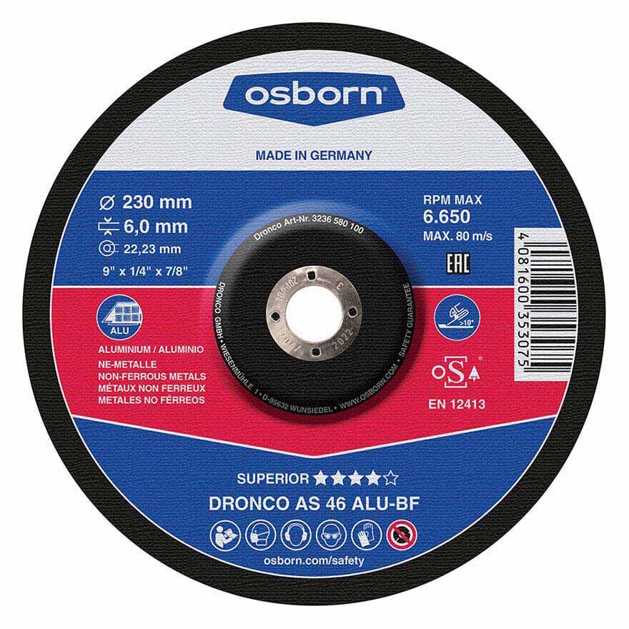 (3106540) 100X6X16 Osborn AS 30 S INOX Special DPC Grinding Disc