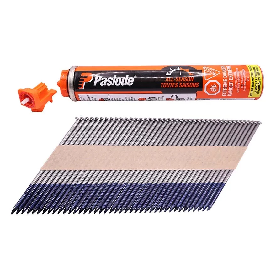 90mm x 3.15 D-Head Smooth Strip Nails Bright (3000 + 3 Paslode Cells)