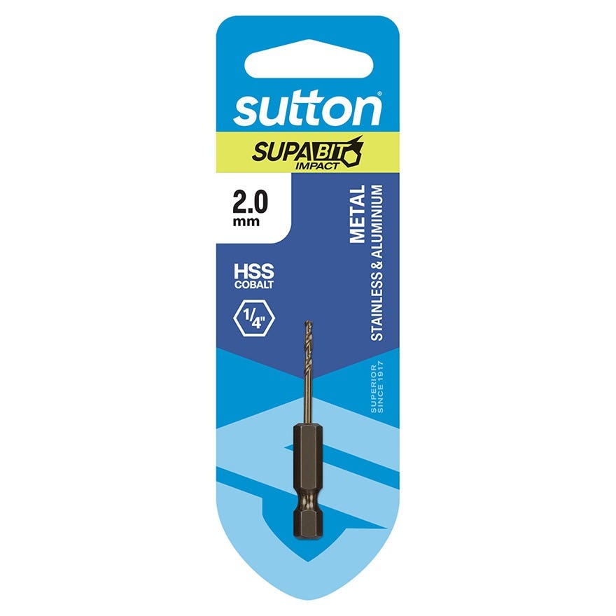 2.0x53 Cobalt Drill Bit 1/4 Hex Shank (supabit)