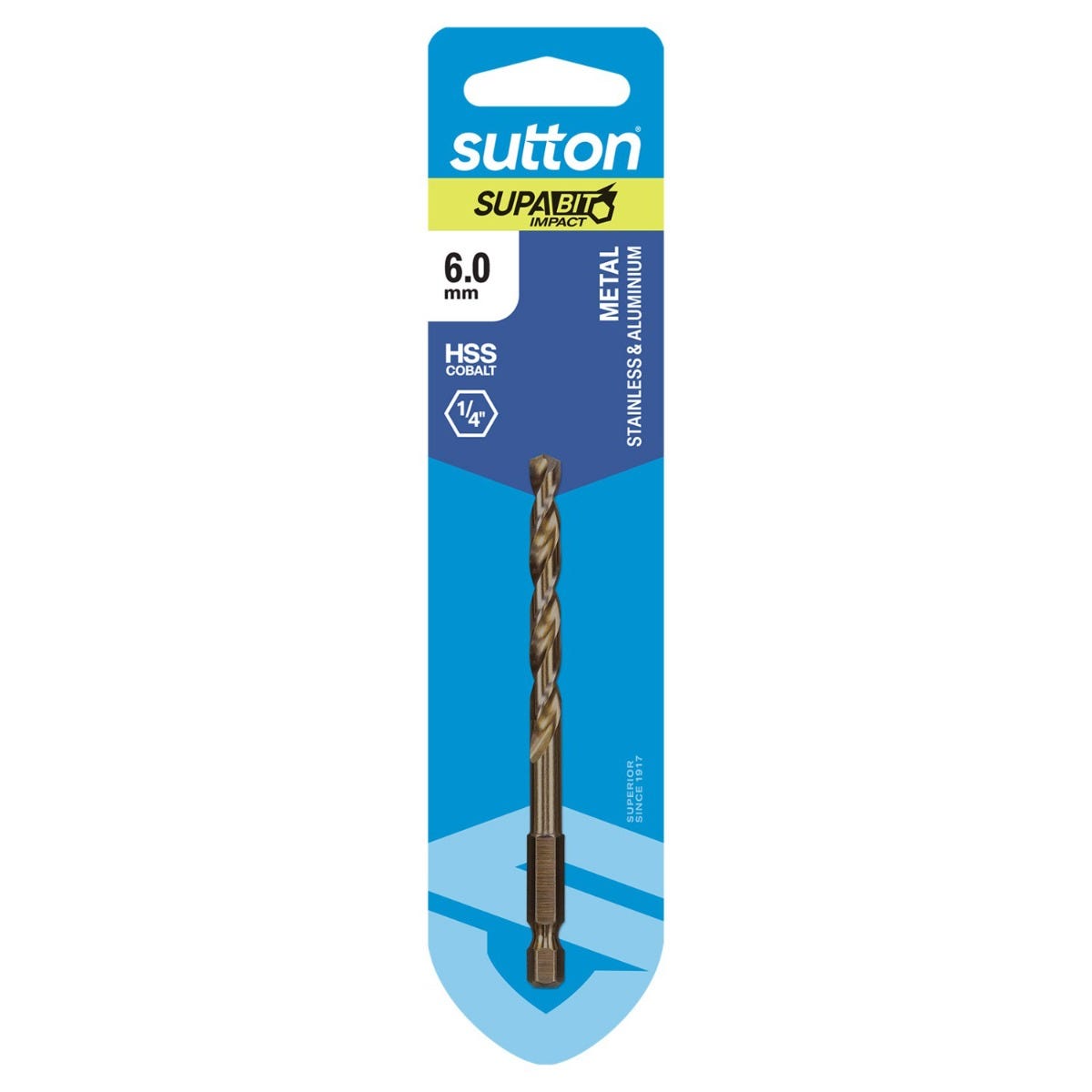 6.0x93 Cobalt Drill Bit 1/4 Hex Shank (supabit)