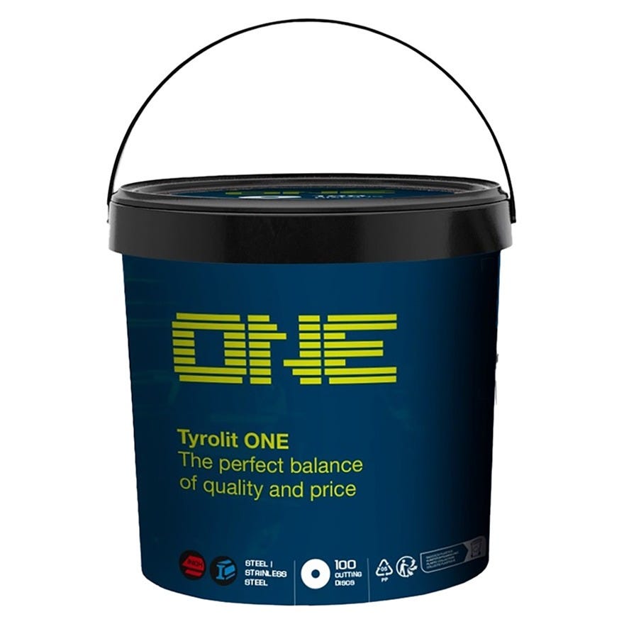125x1.0x22 Tyrolit One Flat Cutting Disc (100) Bucket Deal