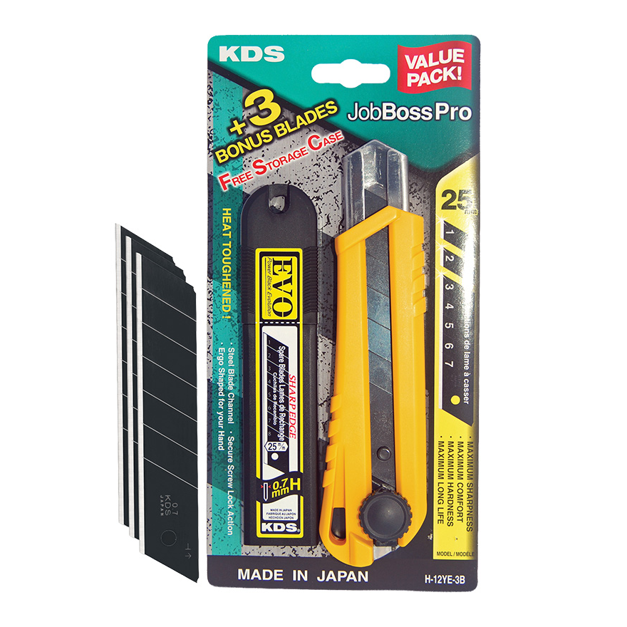 Job Boss Pro Cutting Knife and 25mm Blades Value Pack (KDS)