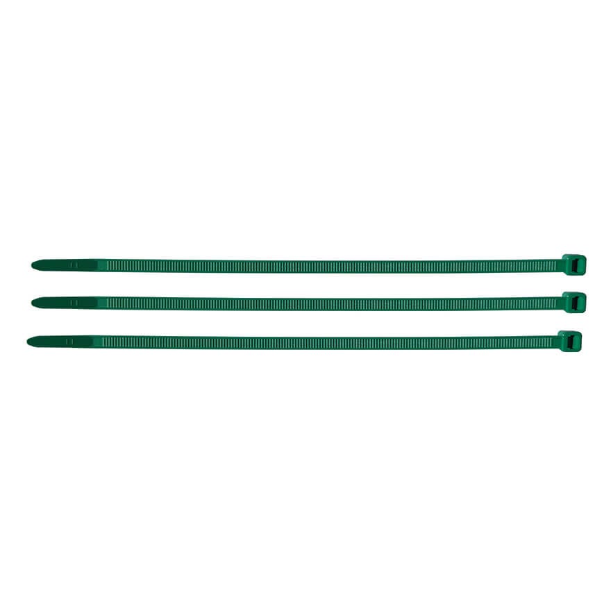 4.8mm x 200mm Green (Standard) Nylon Cable Tie (100) (18.3kg Min Strength)