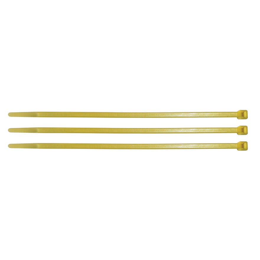 4.8mm x 200mm Yellow (Standard) Nylon Cable Tie (100) (18.3kg Min Strength)