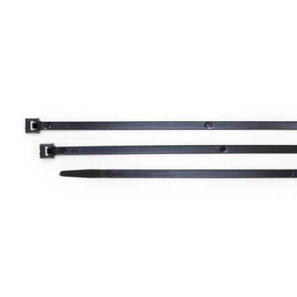 450mm x 7.5mm Black (Heavy) UV Nylon Cable Tie (100) (54kg Min Strength)