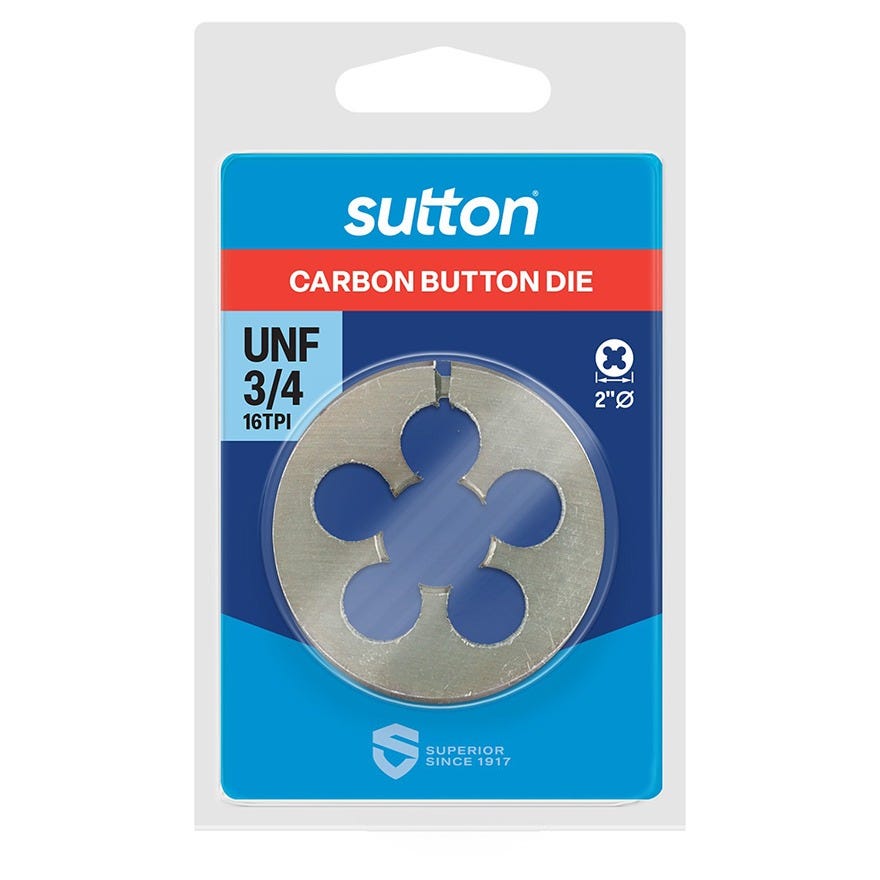 3/4 UNF Carbon Steel Button Die (2D)