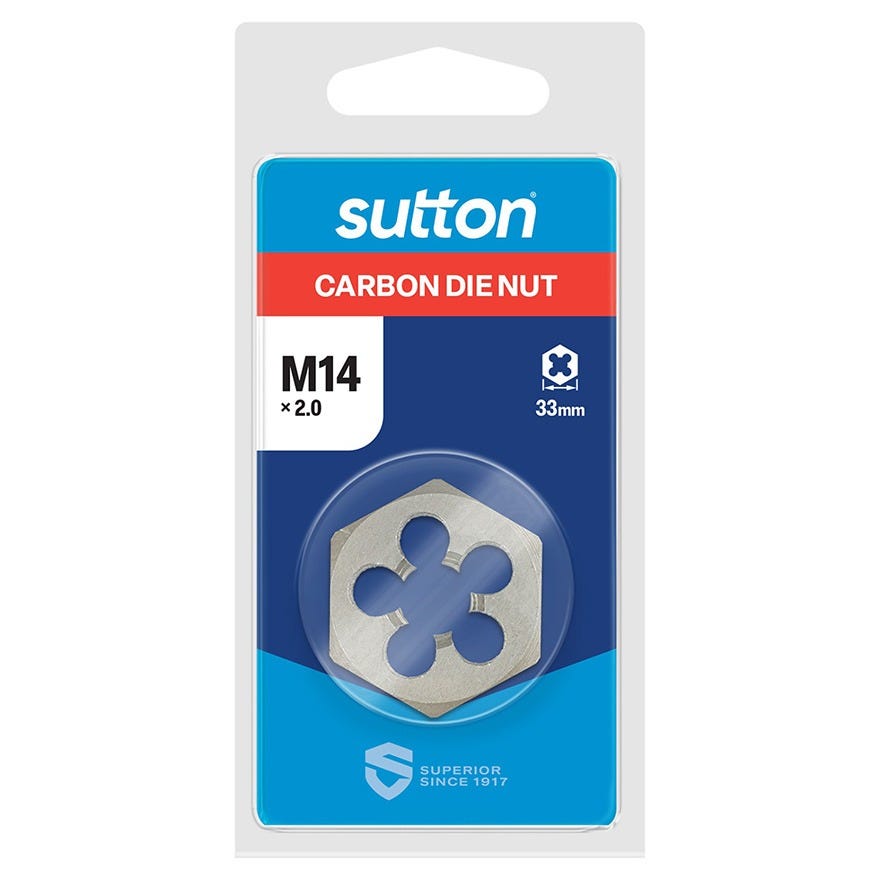 M14 x 2.00mm Carbon Steel Hex Die Nut