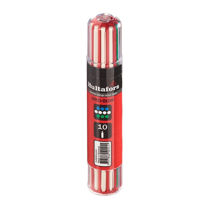 Hultafors Dry Marker Mulit Colour Refill Pack (Blue/Green/White)