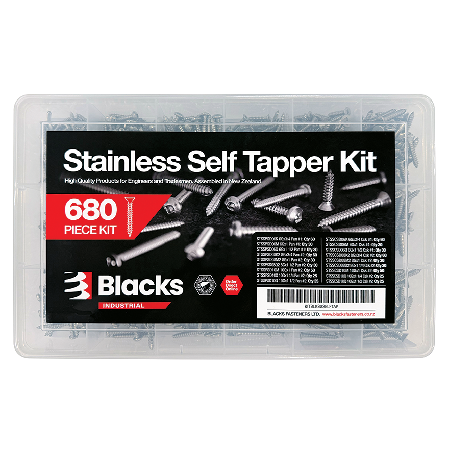Blacks Stainless Self Tapper Kit (680 Piece)