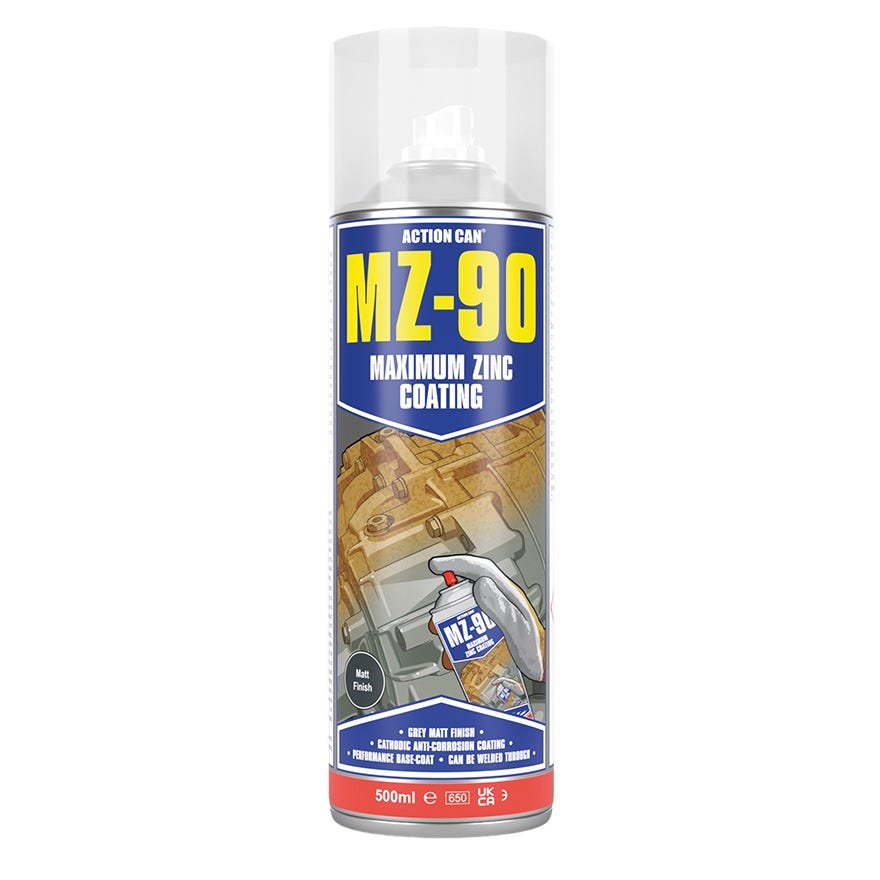 Action Can MZ-90 Matt Cold Zinc Galv 500ml Aerosol