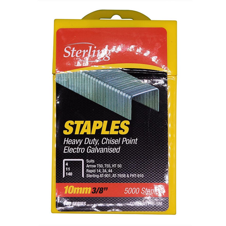 140 Series 10mm Staples Galv (5000 Pack)