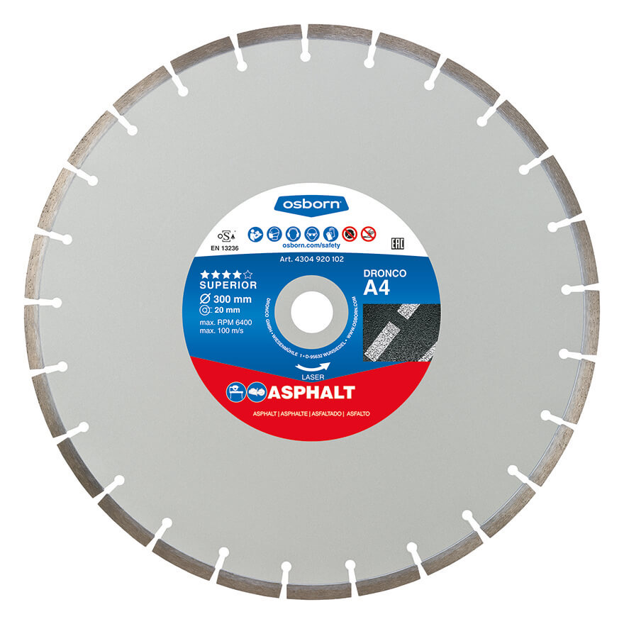 (4304930) Superior A4 Asphalt 300x2.8x25.4 mm Osborn