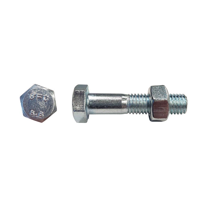 8x65 AS1110 High Tensile 8.8 Hex Bolt & Nut ZP