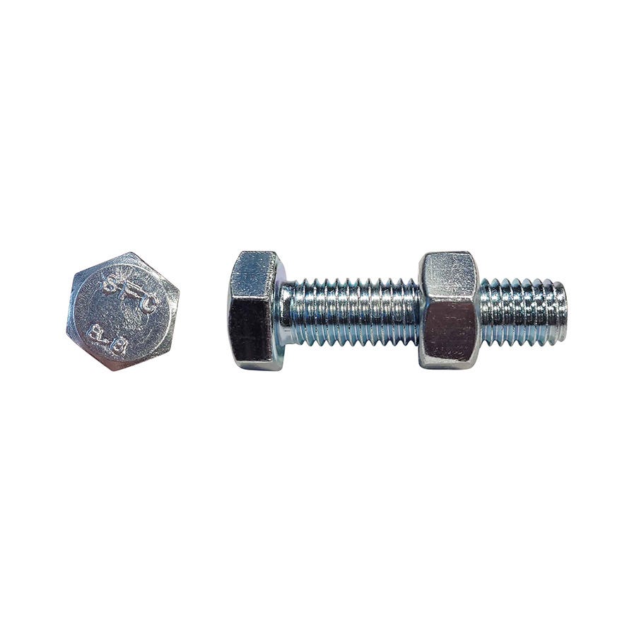 8x30 AS1110 High Tensile 8.8 Hex Bolt & Nut ZP