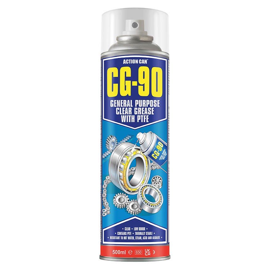 Action Can CG-90 Clear Calcium Grease (500ml Aerosol)