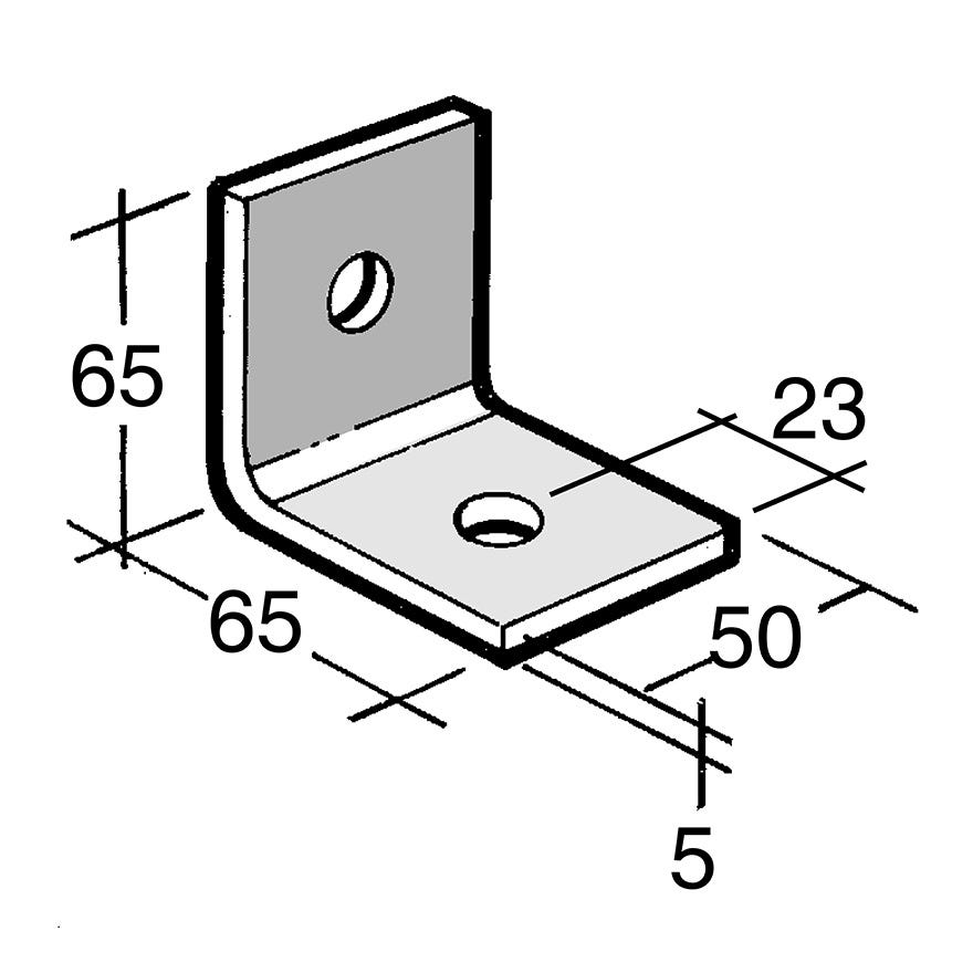 Angle Bracket No Gusset Galv (Bowmac B50)