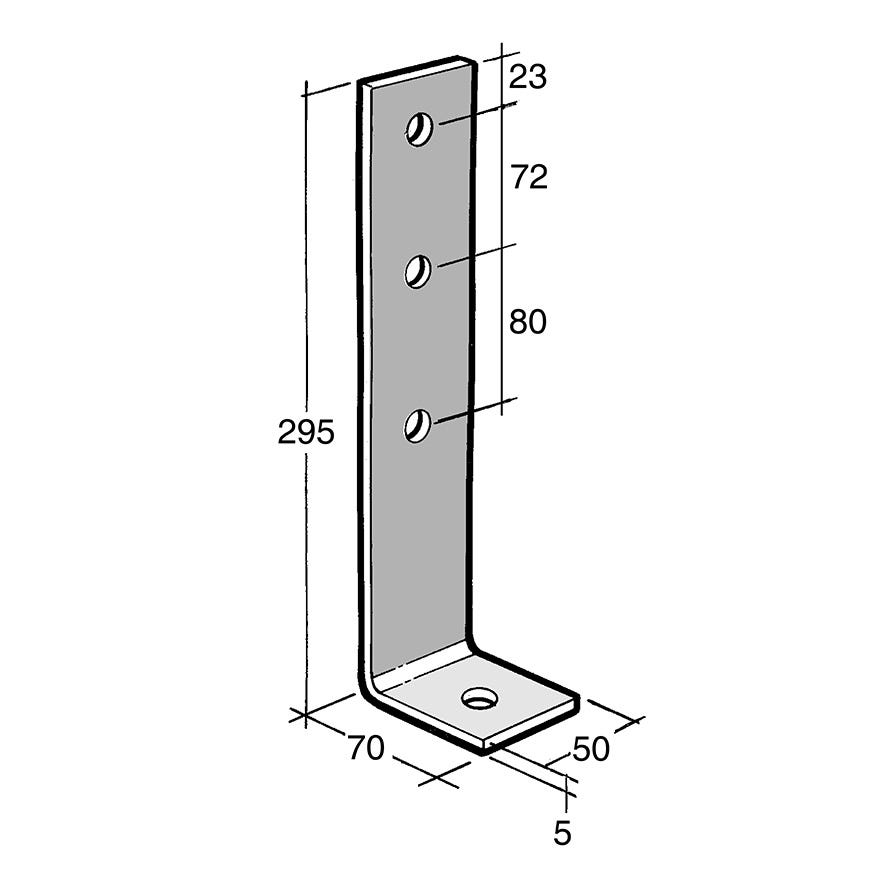 Angle Bracket No Gusset Galv (Bowmac B53)