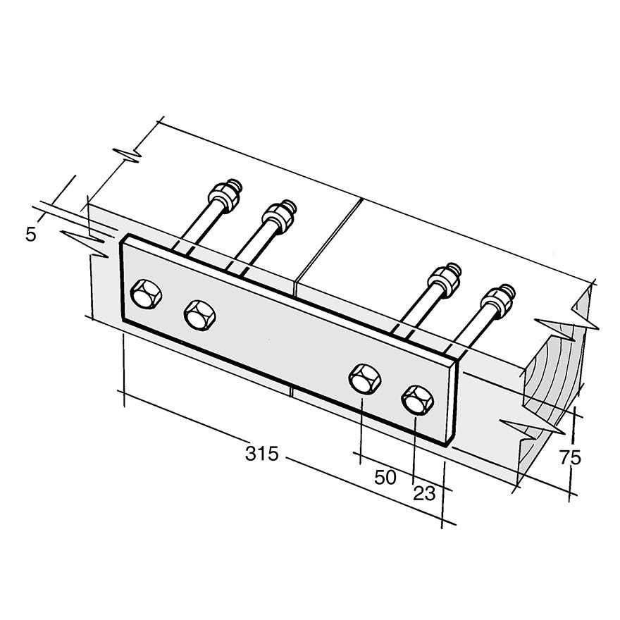 Strap Bracket Galv (Bowmac B88)
