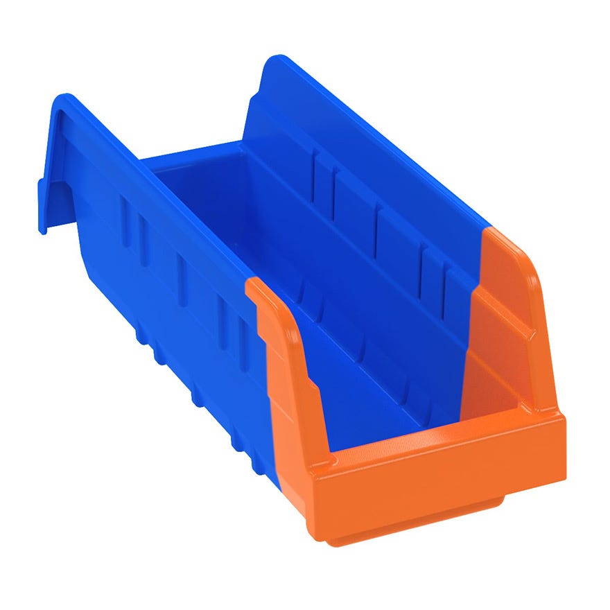 Indicator Bin Blue & Orange (295mm L x 108mm W x 102mm H) Small