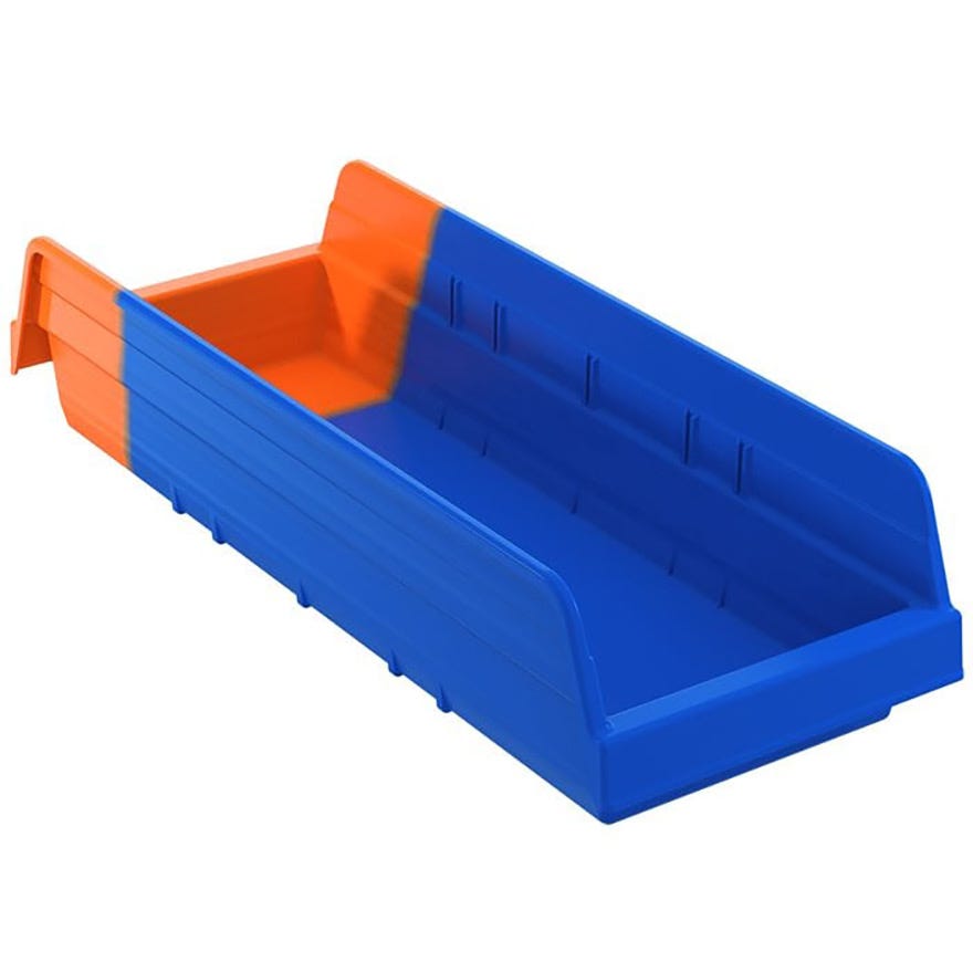 Indicator Bin Blue & Orange (454mm L x 168mm W x 102mm H) Large