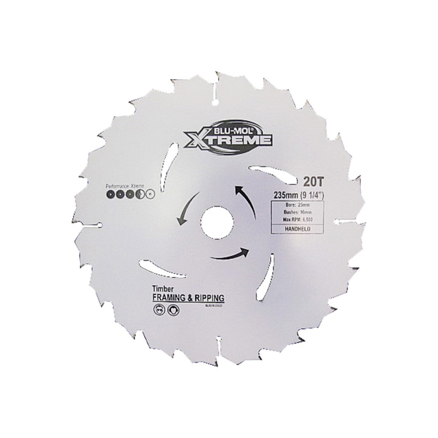 9 1/4 (235mm)x20- 20T BLU-MOL XTREME CIRCULAR SAW BLADE
