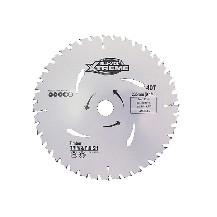 9 1/4 (235mm)x20- 40T BLU-MOL XTREME CIRCULAR SAW BLADE