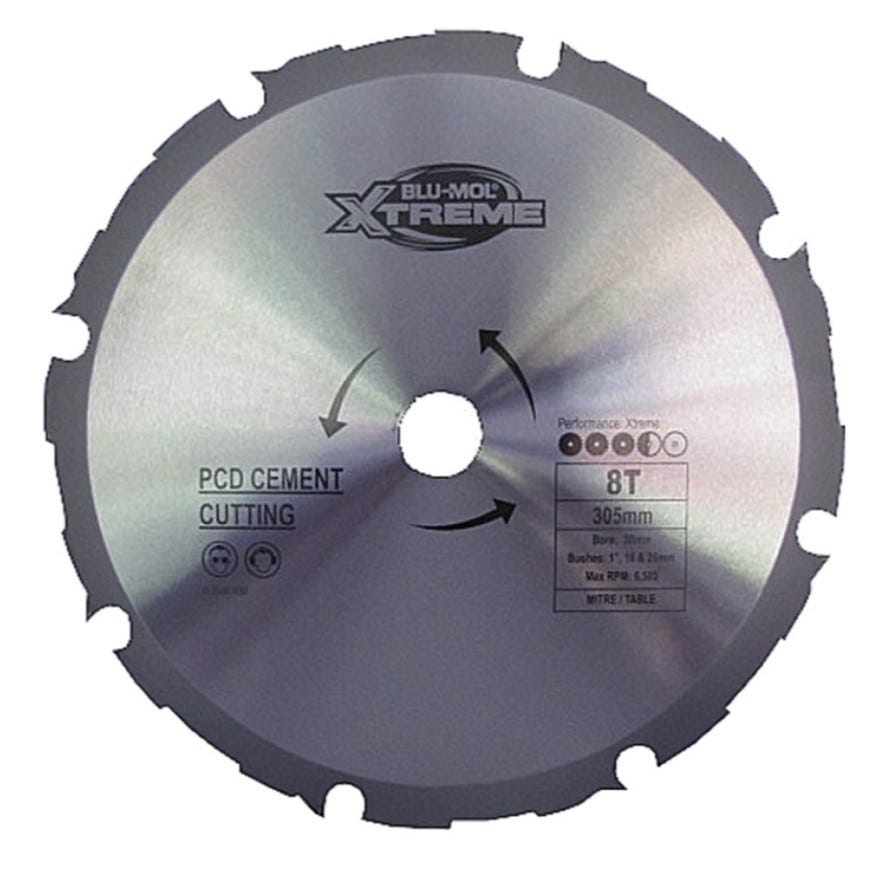 305x30x8T BLU-MOL XTREME PCD CEMENT CIRCULAR SAW BLADE