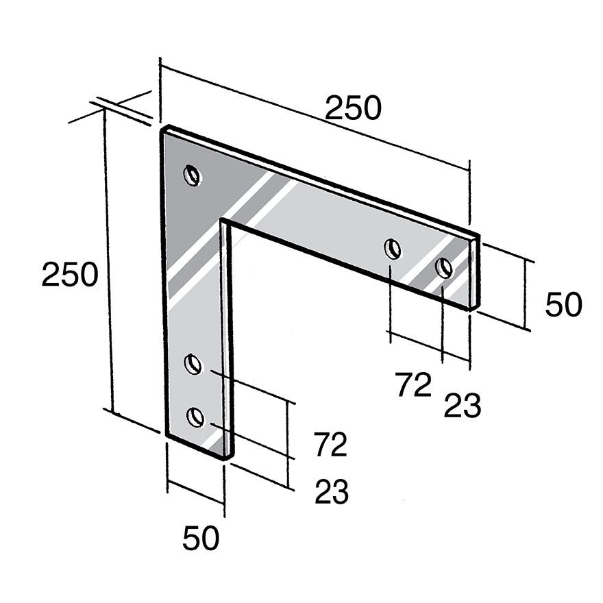 Strap Bracket 304 Stainless (Bowmac BS45)