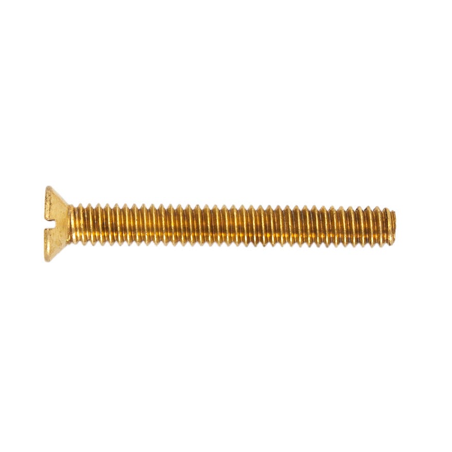 3/8x1 1/4 Bsw Csk Slot Brass Machine Screw