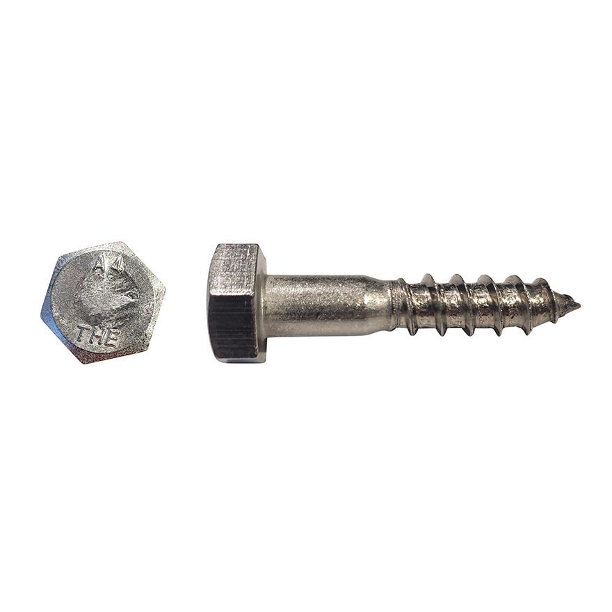 8x30 Hex Hd Coach Screw 316 Stainless