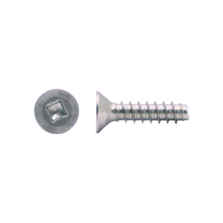 6Gx28 Csk #1 Square Type B Self Tapper 304 Stainless
