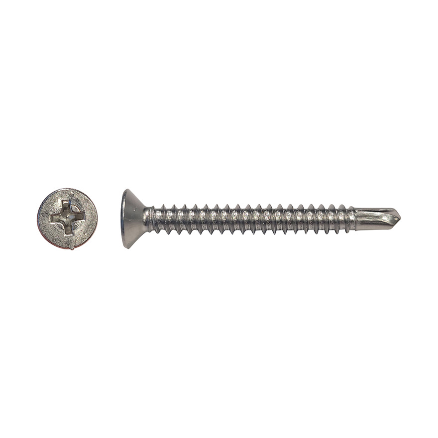 8Gx19 Csk #2 Phillips Steel Self Drilling Screw 304 Stainless Steel