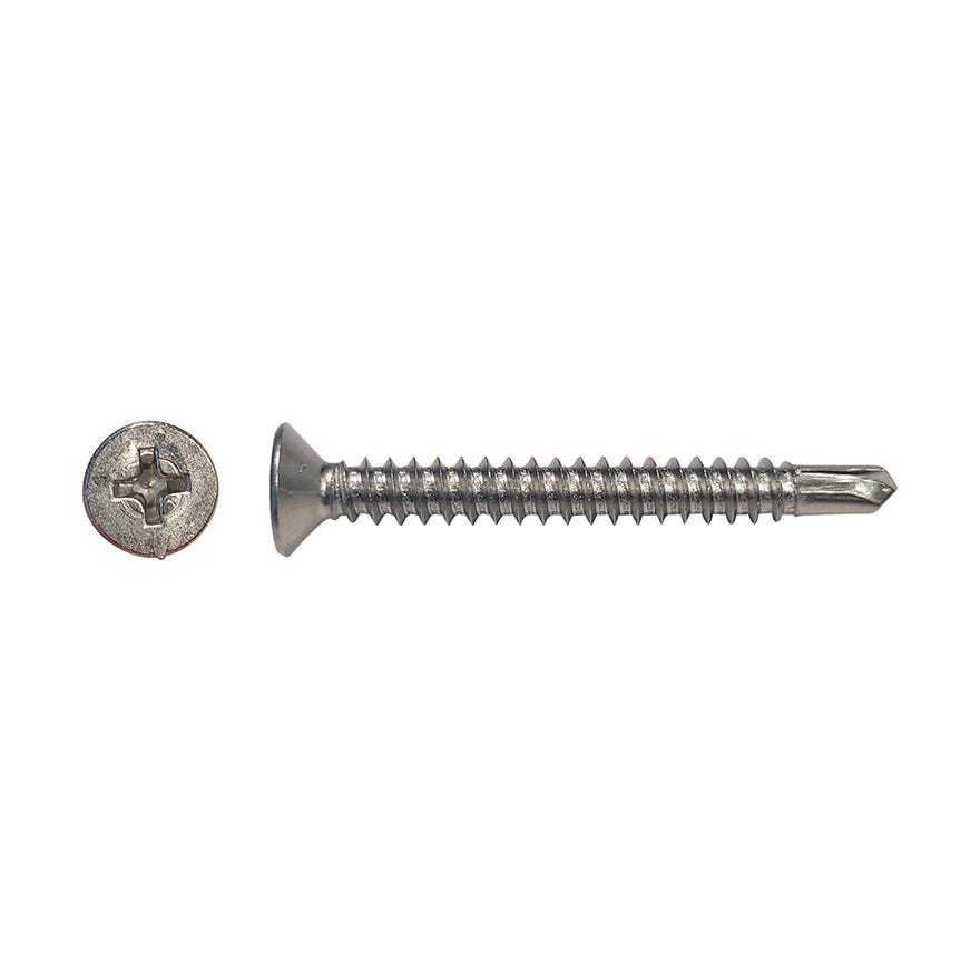 10Gx50 Csk #2 Phillips Steel Self Drilling Screw 304 Stainless Steel