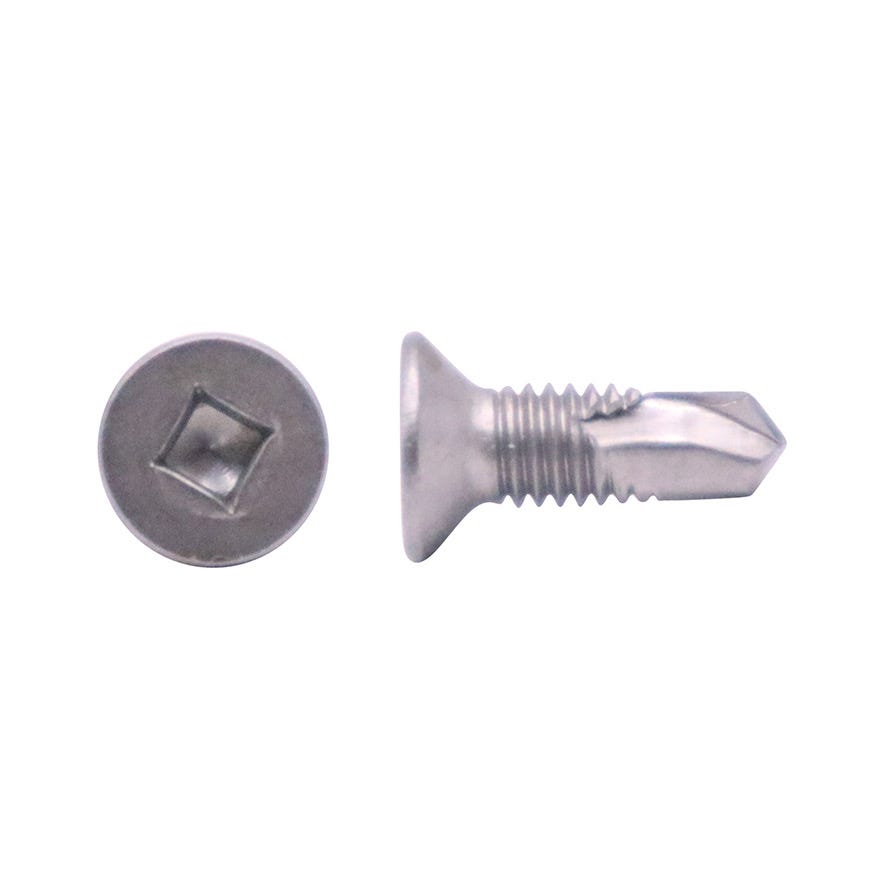 M5X15 Csk #2 Square Steel Self Drilling 410 Stainless