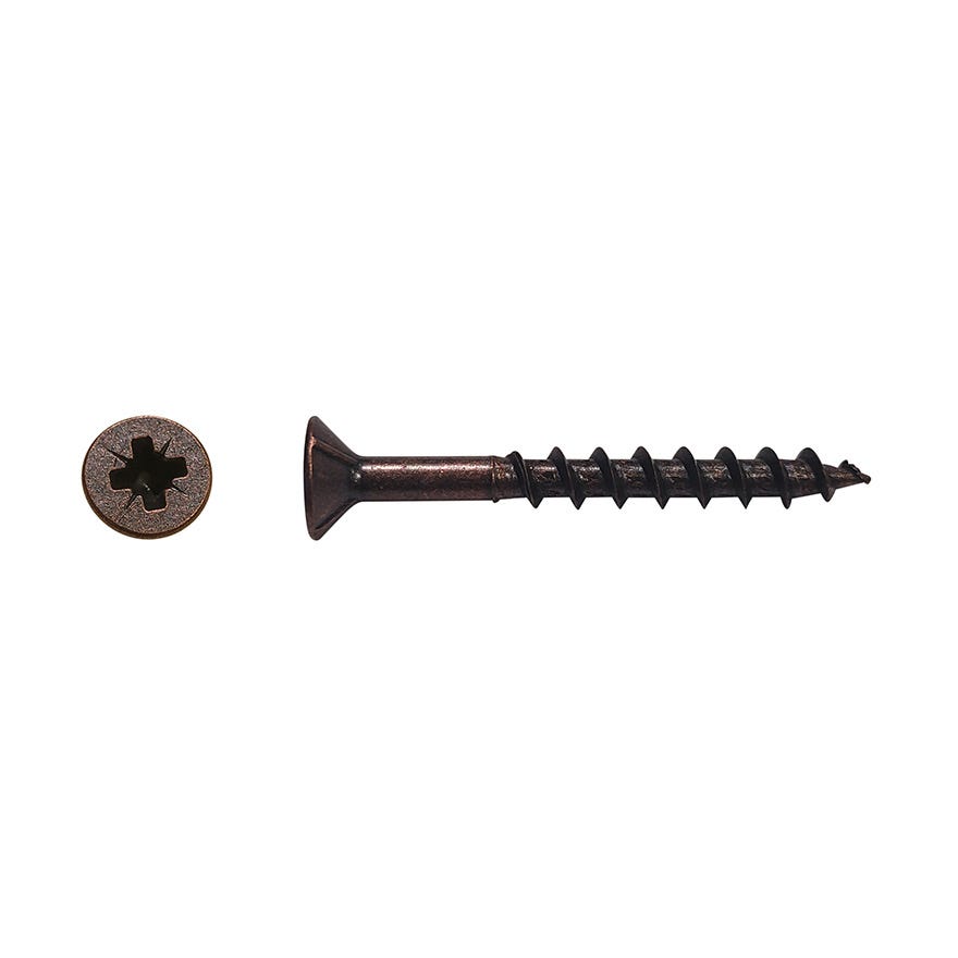 8GX38 Surefast Woodscrew (PT) Csk #2 Pozi Bma (With Nibs)