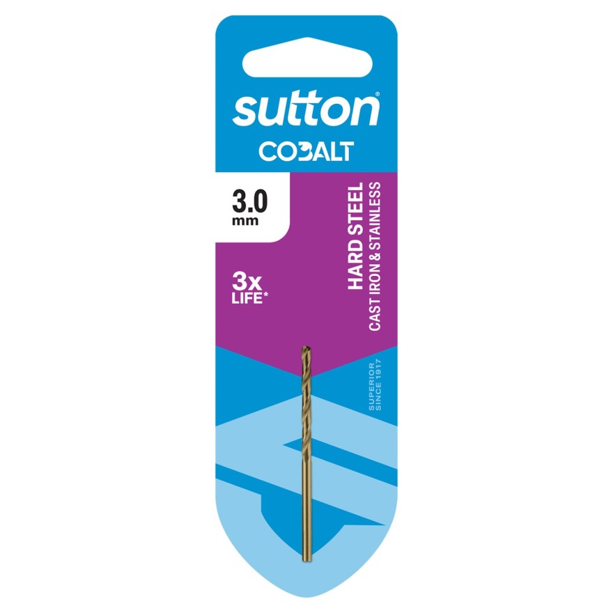 3.00 Sutton Cobalt HSS Jobber Drill Bit (Prepack)