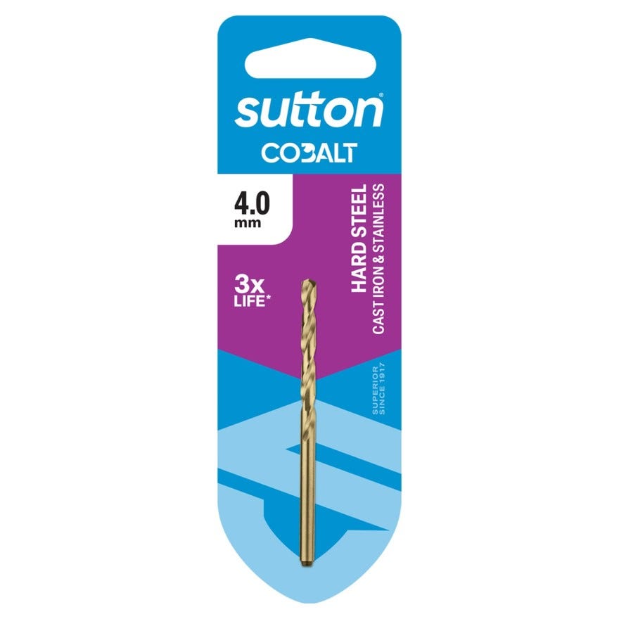4.00 Sutton Cobalt HSS Jobber Drill Bit (Prepack)