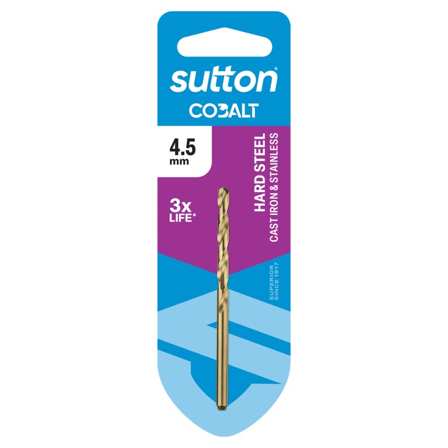4.50 Sutton Cobalt HSS Jobber Drill Bit (Prepack)