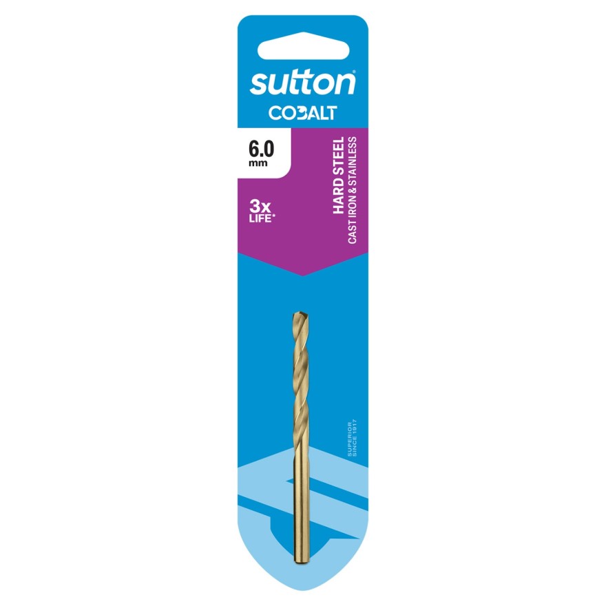 6.00 Sutton Cobalt HSS Jobber Drill Bit (Prepack)