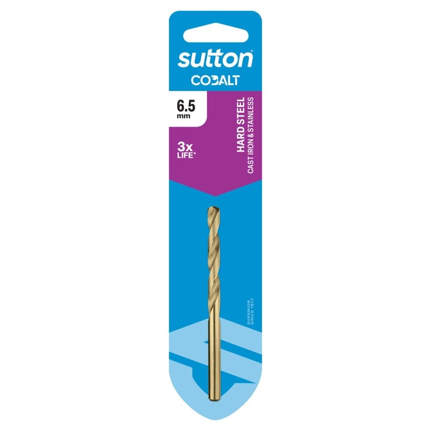 6.50 Sutton Cobalt HSS Jobber Drill Bit (Prepack)