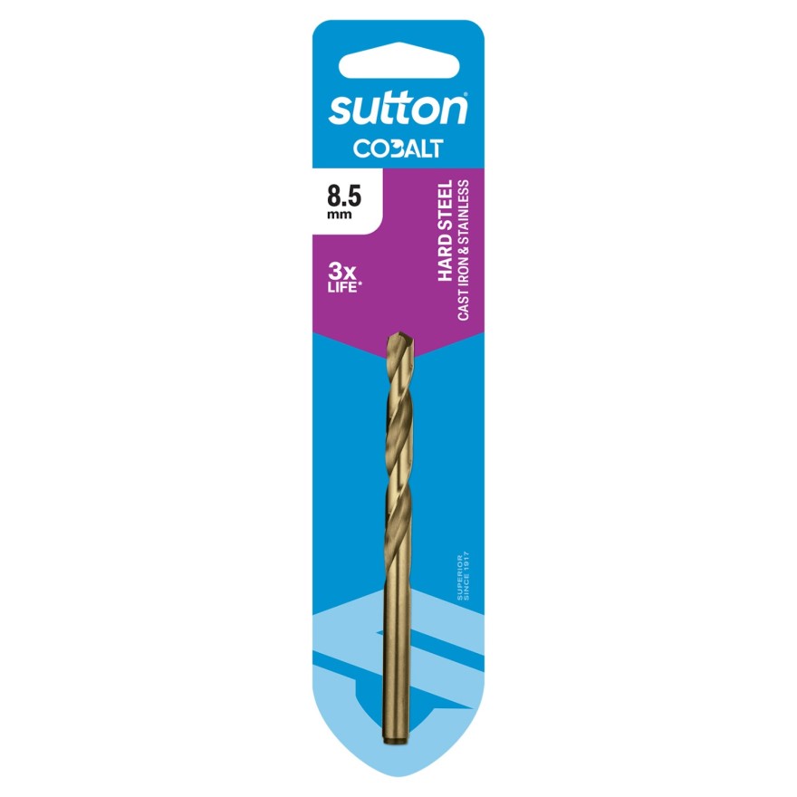8.50 Sutton Cobalt HSS Jobber Drill Bit (Prepack)