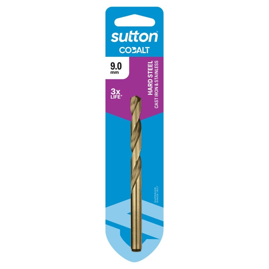 9.00 Sutton Cobalt HSS Jobber Drill Bit (Prepack)