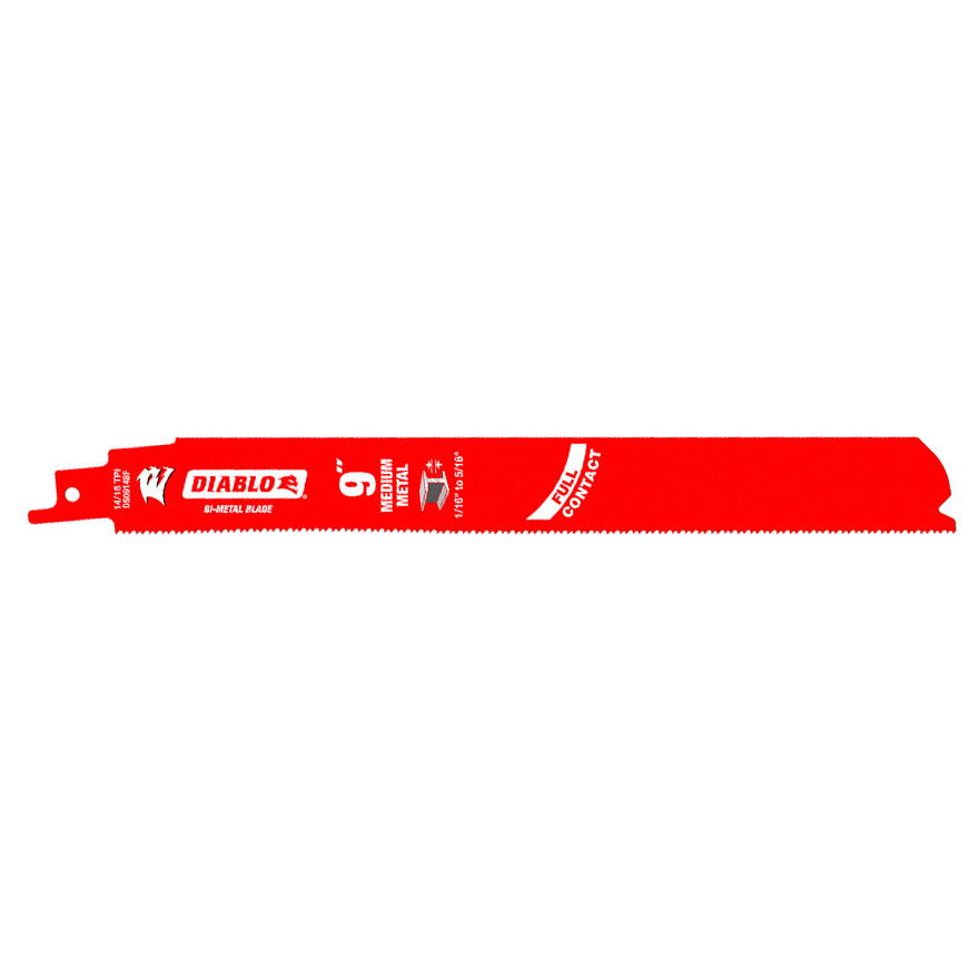 Diablo 9 in. / 229mm Bi-Metal Recip Blade for Medium Metal Cutting (5-Pack)