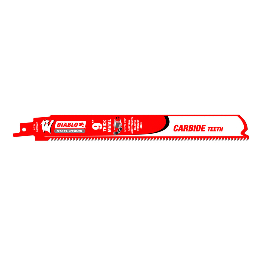 Diablo 9 in. / 229mm Steel Demon Carbide Recip Blades for Thick Metal Cutting (3-Pack)