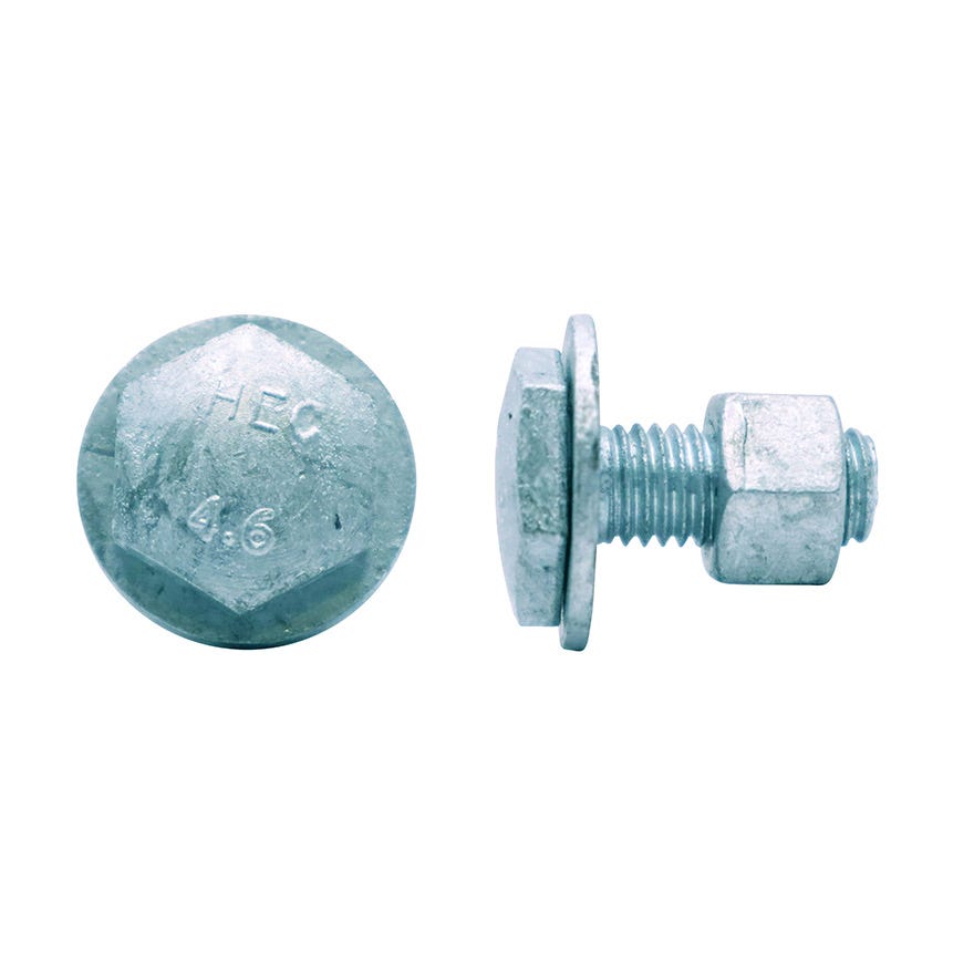 12x30 Fascia Bolt & Nut 4.6 Galv
