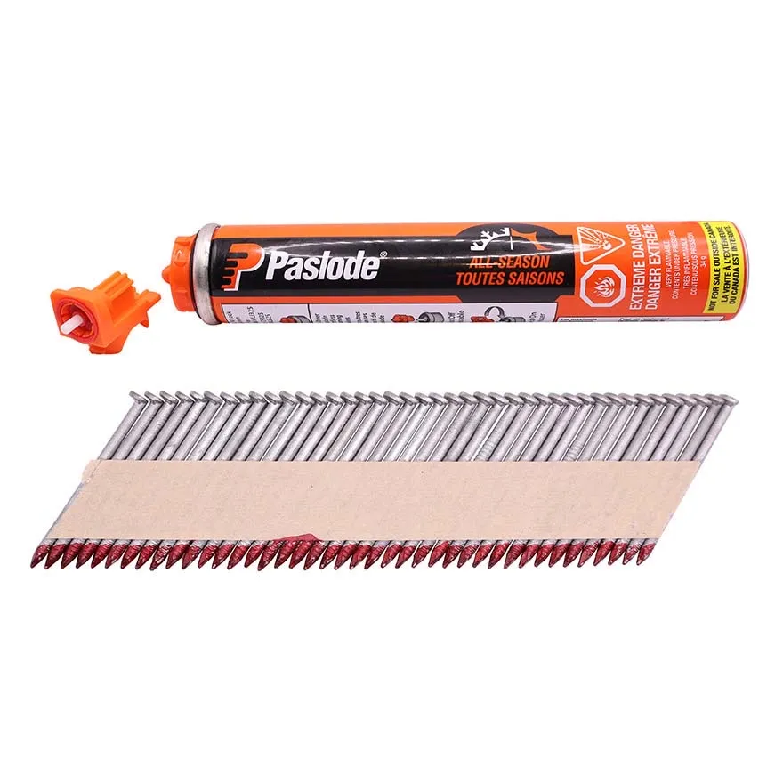 65mm x 2.87 D-Head RS Strip Nails Galv (3000 + 3 Paslode Cells)