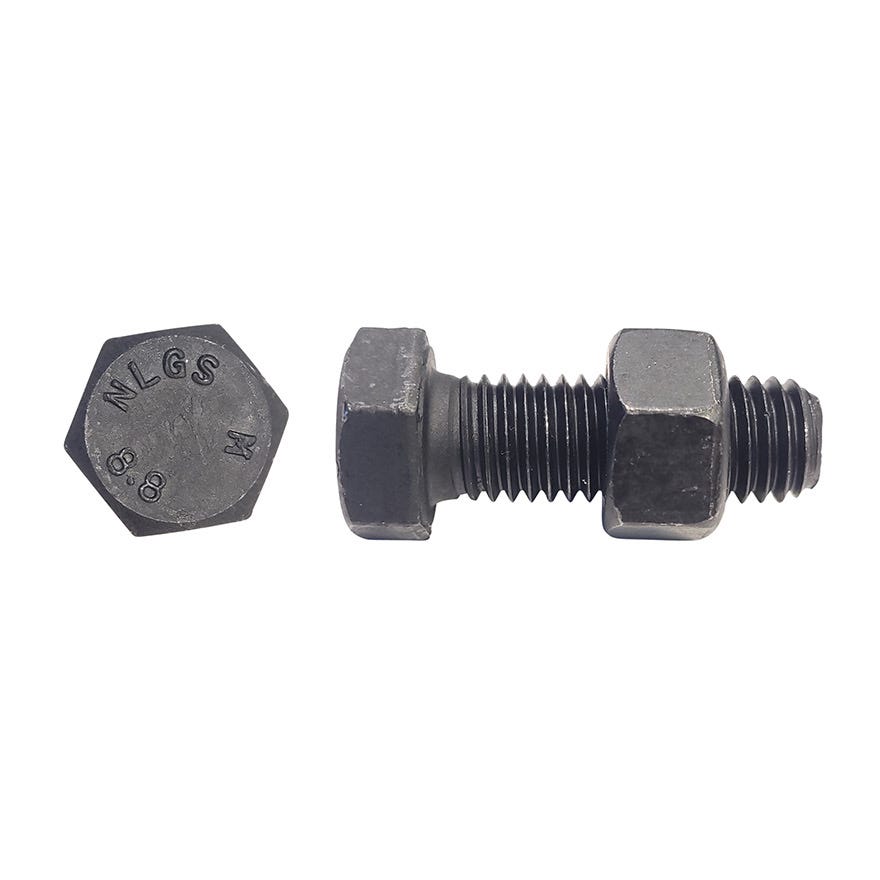24x60 AS1110 High Tensile 8.8 Hex Bolt & Nut Black