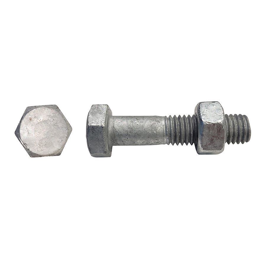 36x220 AS1111 Mild Steel 4.6/4.8 Hex Bolt & Nut Galv