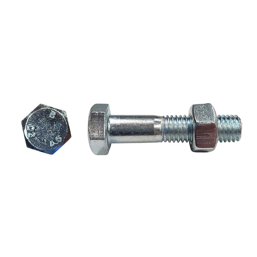 8x90 AS1111 Mild Steel 4.6/4.8 Hex Bolt & Nut ZP